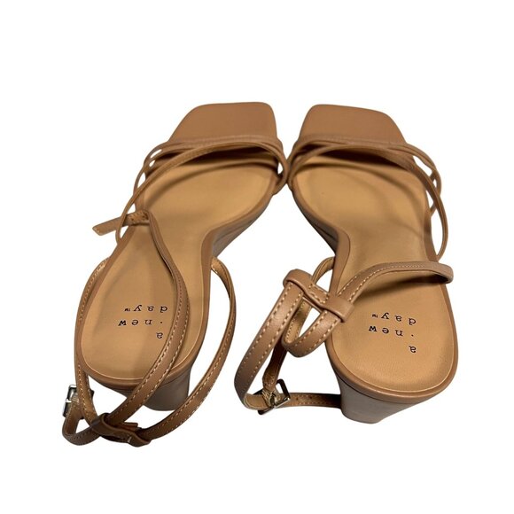 A New Day Women's Gwen Wedge Heels Brown 10 - Picture 3 of 6